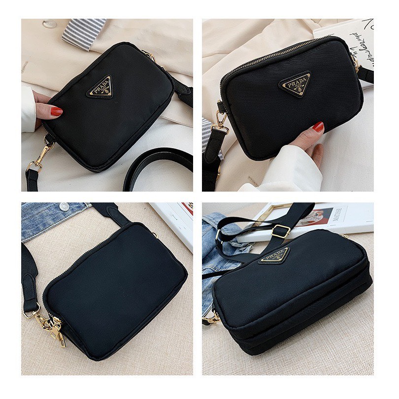 (ẢNH THẬT) TÚI P.R.A.D.A ĐEN ĐEO CHÉO SIÊU HOT HIT CHẤT ĐẸP | BigBuy360 - bigbuy360.vn