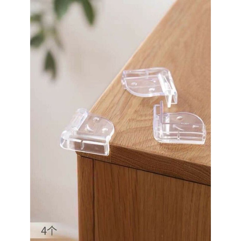 Bộ 4 miếng bọc cạnh bàn vuông silicon mềm dẻo an toàn cho bé
