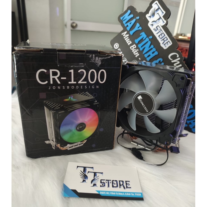 Quạt Tản Nhiệt Fan CPU Jonsbo CR1200 (Đen) Led RGB.