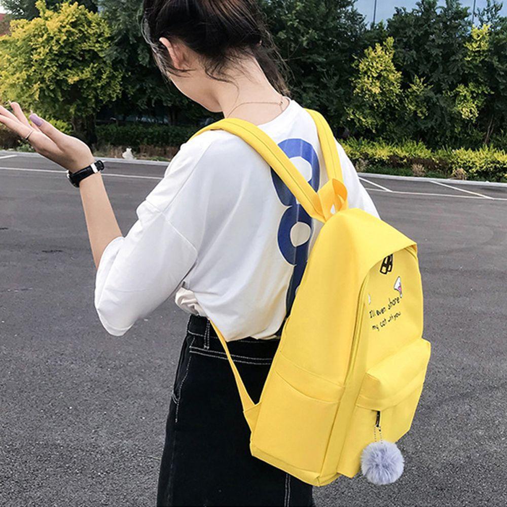 MIH Set Balo Túi Xách Ví Canvas Thời Trang Cho Nữ