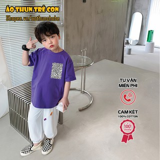 Quần Áo Trẻ Em Áo Thun Ngắn Tay Họa Tiết Giả Túi Bò Sữa Sang Chảnh Basic Với Chất Liệu Cotton