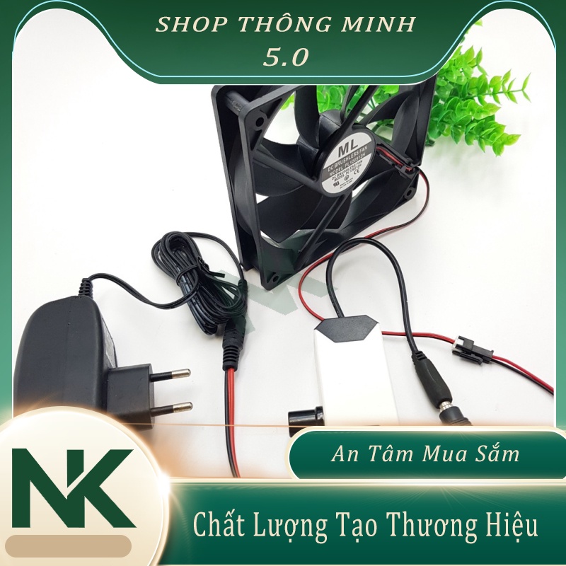 Bộ quạt tản nhiệt hút mùi có điều tốc 12V các kích thước 6CM 8CM 9CM 12CM Quạt an toàn tiện dụng