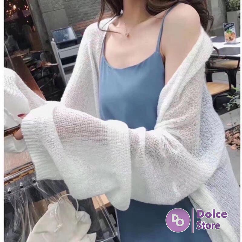 [Mã SKAMFSW175 giảm 10K đơn 50K] Áo khoác cadigan len mỏng nữ phong cách Ulzzang phù hợp đi Đà Lạt, dạo biển DOLCE