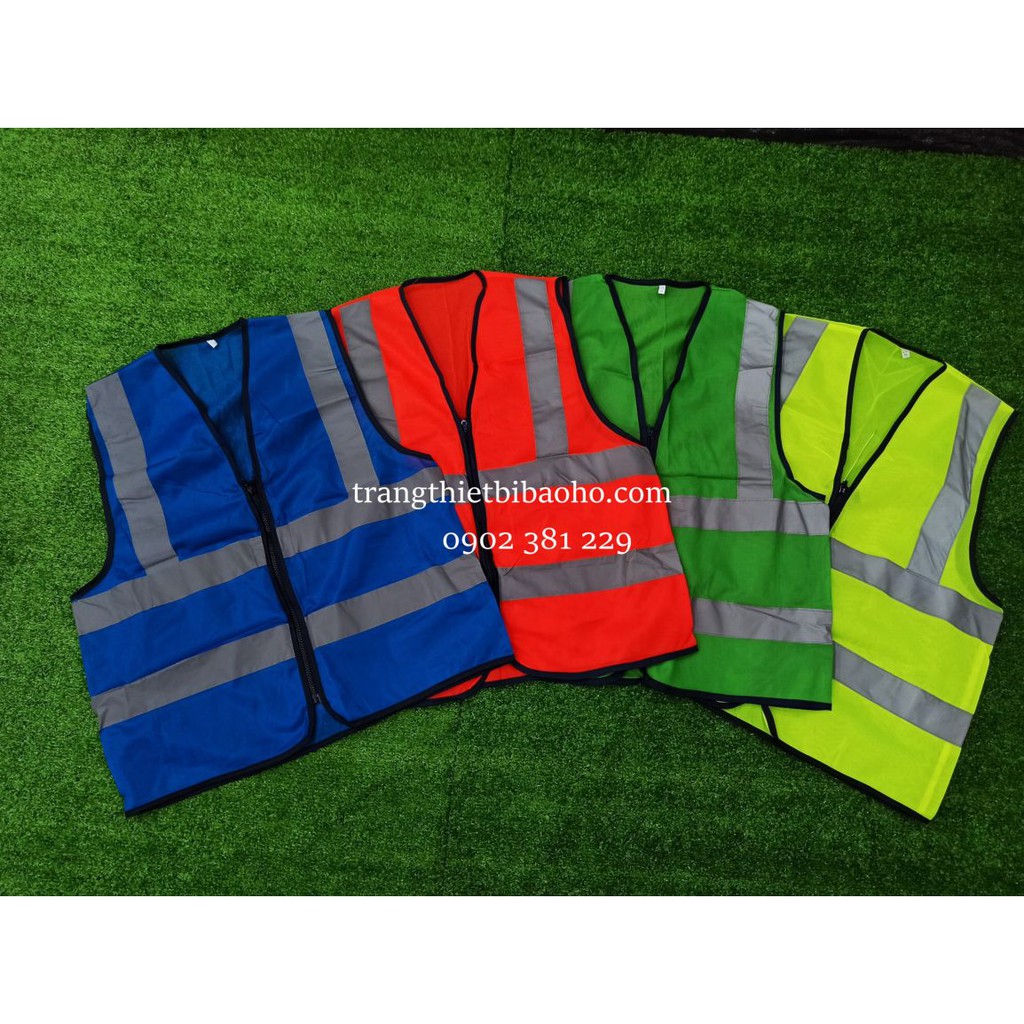 Áo phản quang ghi lê kỹ sư, công nhân vải lưới thoáng khí