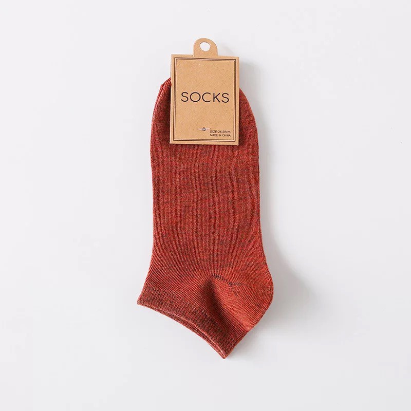 Tất Vớ Trơn Cổ Ngắn Thấp Thoáng Mát - Kháng Khuẩn Khử Mùi Chống Hôi Chân Cả Nam Nữ (Unisex) Muối Tiêu - Hanlly Fashion
