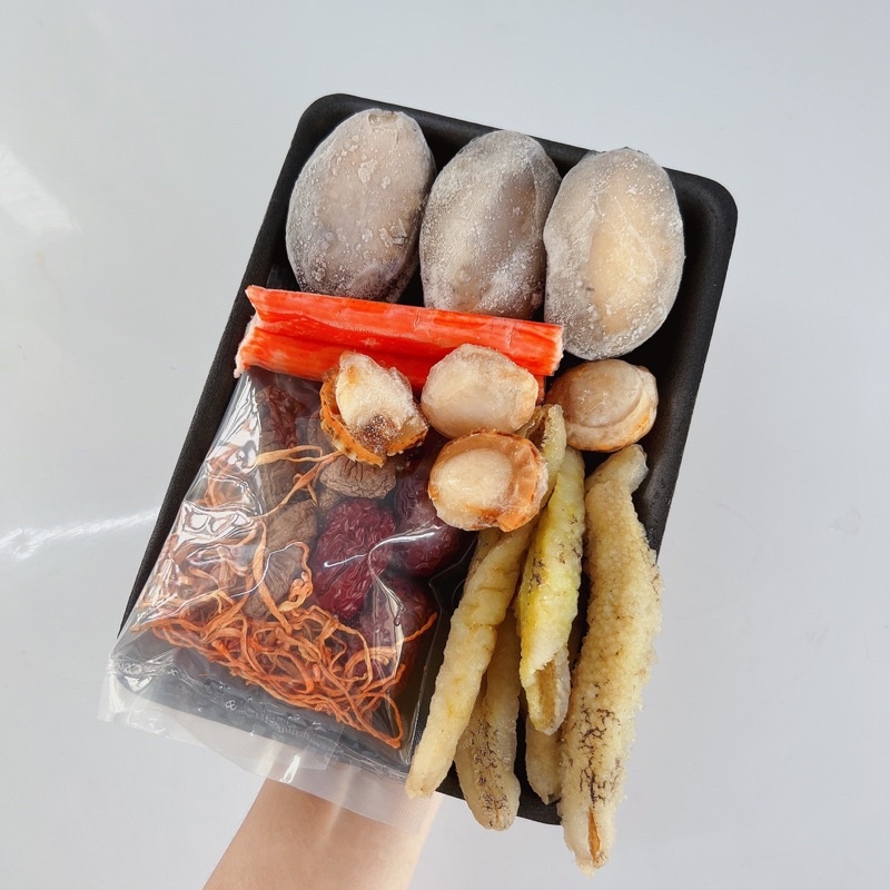 Set dinh dưỡng nấu súp, thả lẩu bào ngư, hải sâm, còi sò điệp