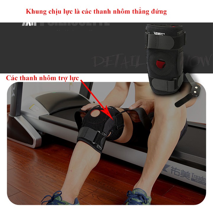 Đai hổ trợ khớp gối có các thanh nhôm trợ lực Aolikes A7907 ( 1 chiếc)