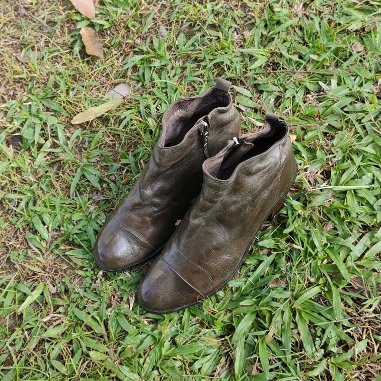 Boots Bốt size 37 Da thật second-hand B085- Đồ Si Bon