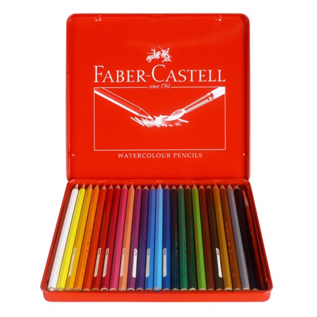[DA ĐEN] Chì Màu Faber Castell Hộp Thiếc