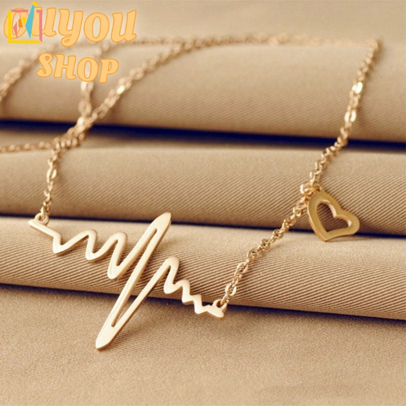 Vòng cổ Mặt Nhịp Tim Chất Liệu Hợp Kim