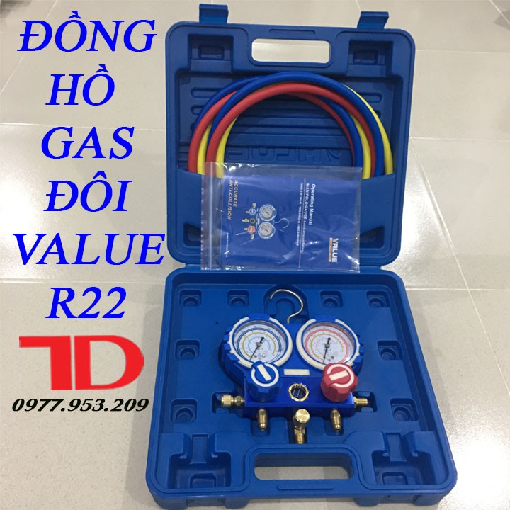 Đồng hồ đo áp suất gas máy lạnh VALUE R22