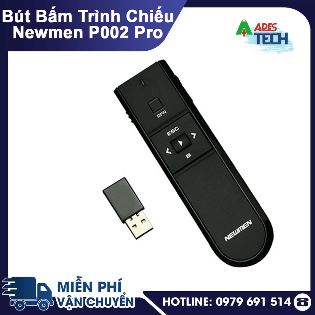 Bút Trình Chiếu Newmen P002 Pro | Công Nghệ 2.4Ghz, Tiết Kiệm Pin