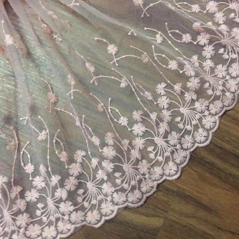 Dải Dây Ren Hoa Dài 35cm Rộng 1 yard Dùng Trang Trí Thủ Công