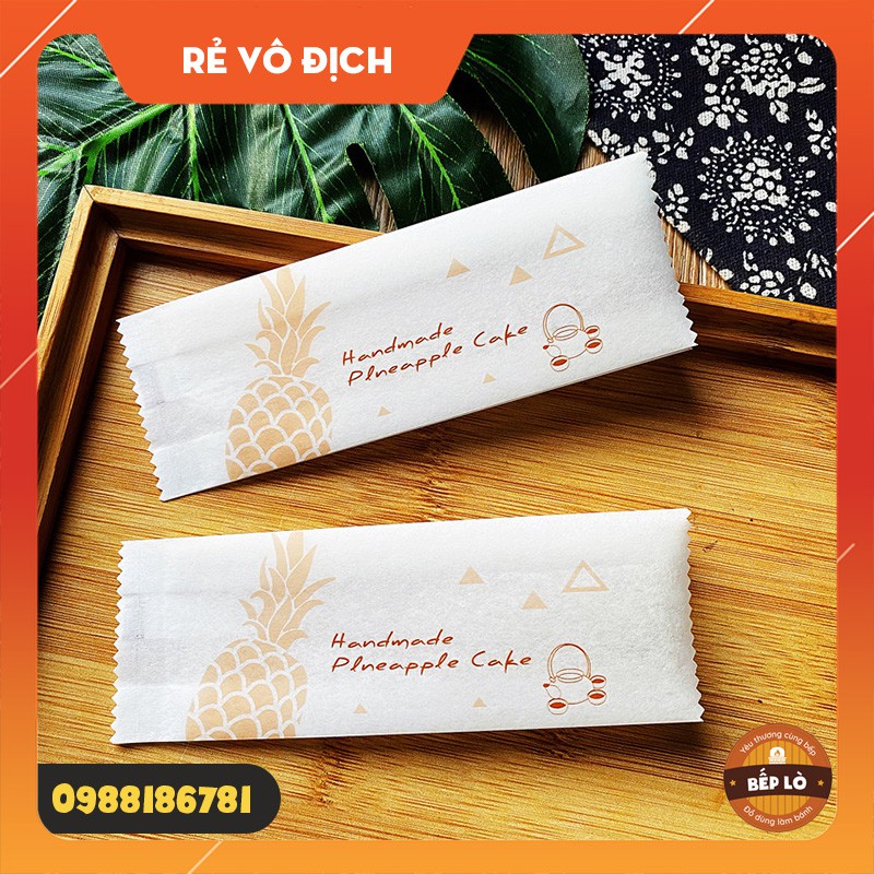 Túi đựng bánh Dứa handmade SANG TRỌNG set 100 túi
