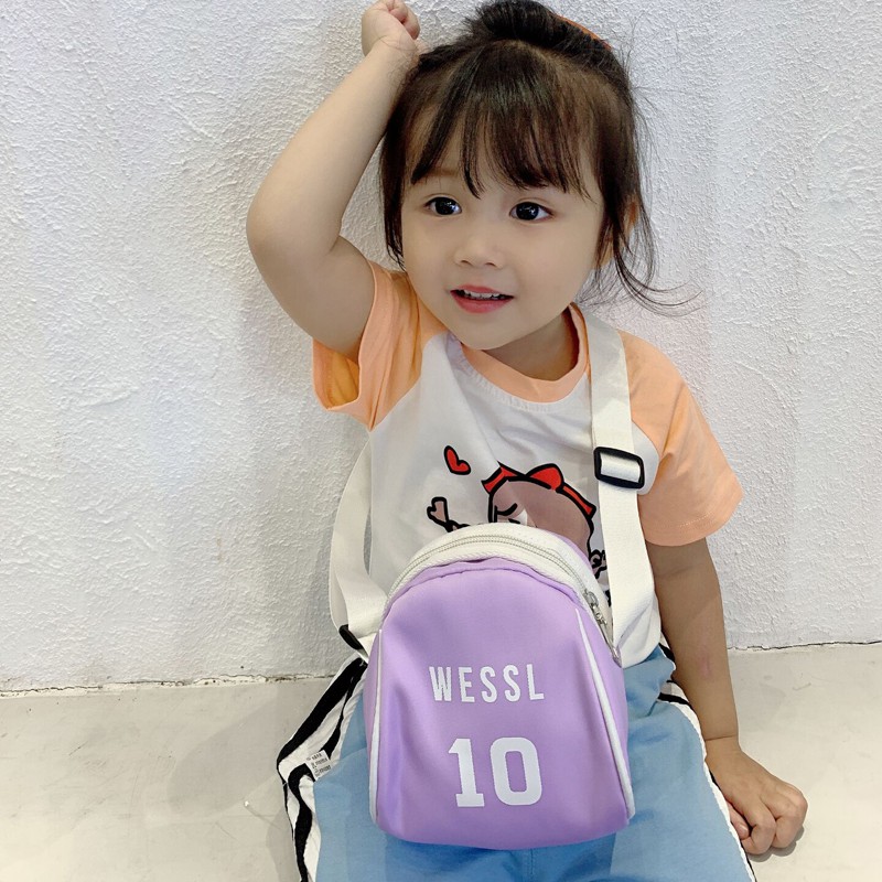 Túi xách in họa tiết phong cách Hàn Quốc thời trang dạo phố năng động cho bé