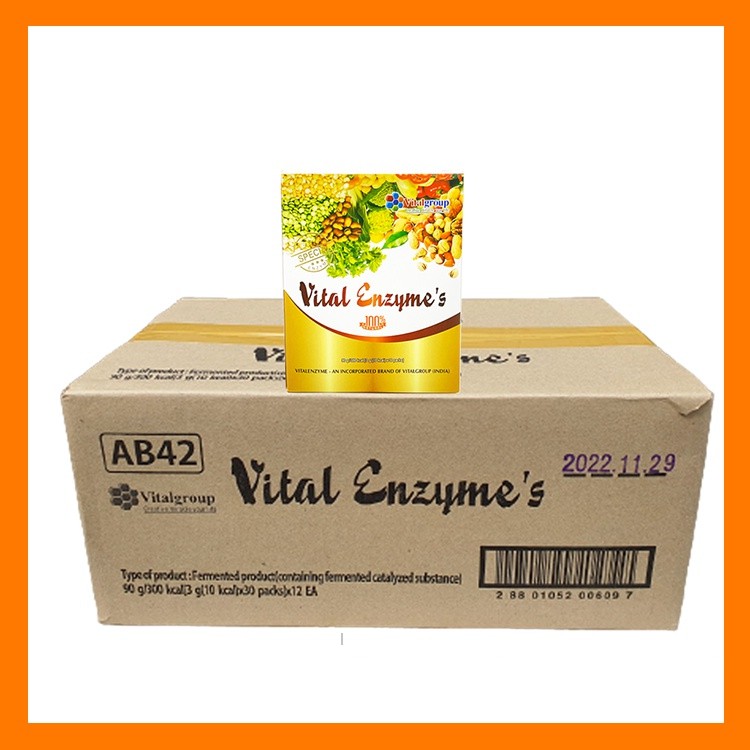 Enzyme's Vital Hàn Quốc (Hộp 30 gói) - Tổng Hợp Enzyme Từ Trái Cây, Thảo Mộc, Hàng Sẵn, Date Mới