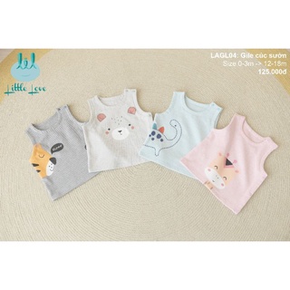 Lil little love - Áo gile nỉ xinh yêu cho bé 7-12kg