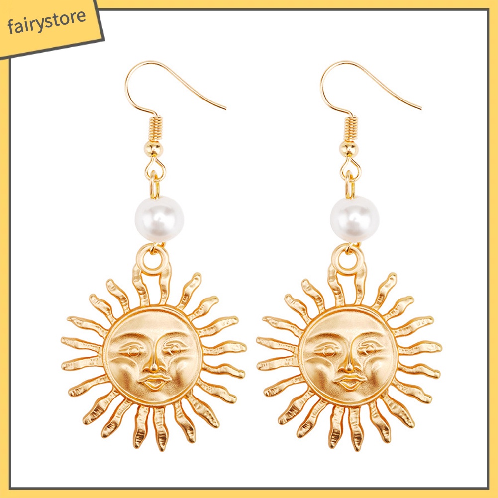 Hoa tai kiểu dáng mặt trời mỉm cười thời trang cá tính