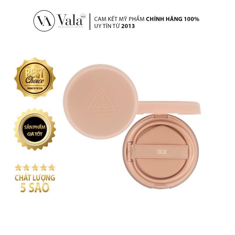 Cushion 3CE Chính Hãng Phấn Nước 3CE Glow Che Phủ Siêu Căng Bóng Kèm 1 Lõi