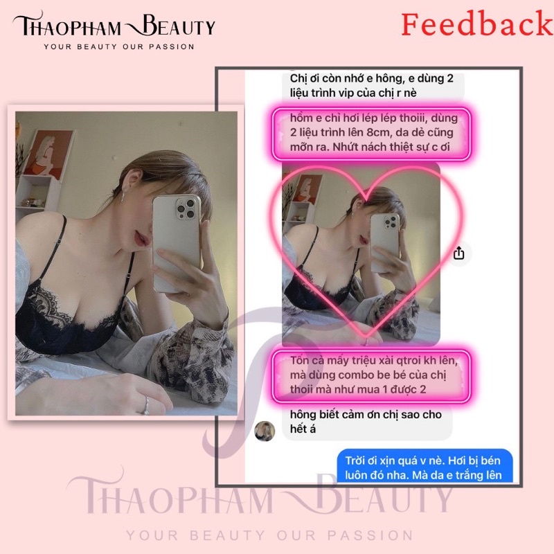Combo siêu nở ngực VIP 1 tăng vòng 1 từ thảo dược, tăng size ngực hiệu quả – Thảo Phạm Beauty