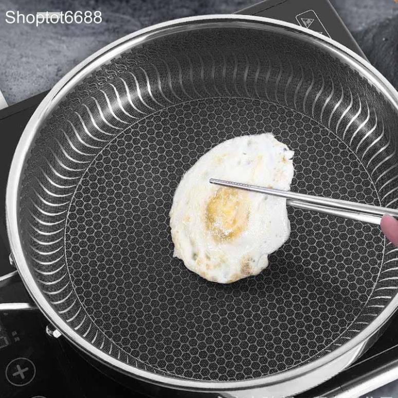 CHẢO TỪ CHỐNG DÍNH DT02 BẰNG INOX (Kho hàng Hà Nội)