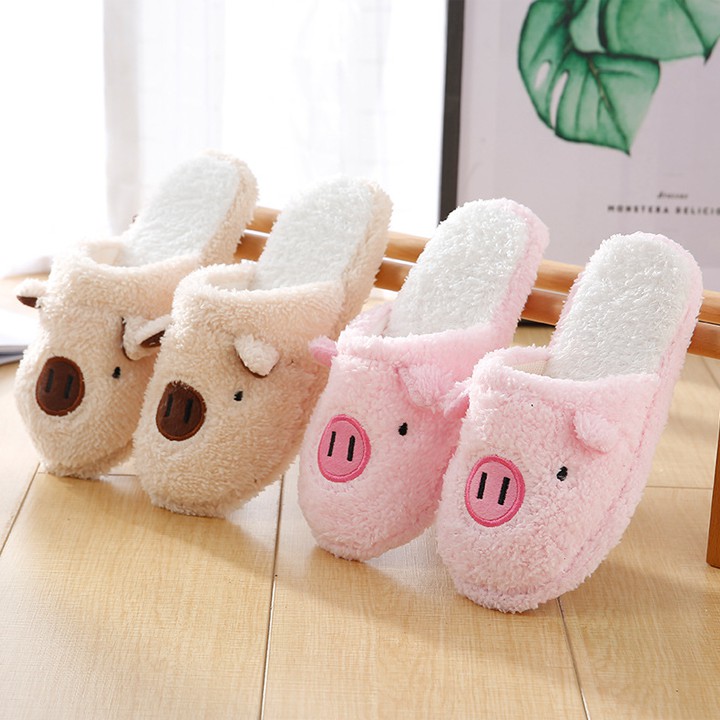 Dép bông đi trong nhà hình heo hồng siêu xinh siêu dễ thương