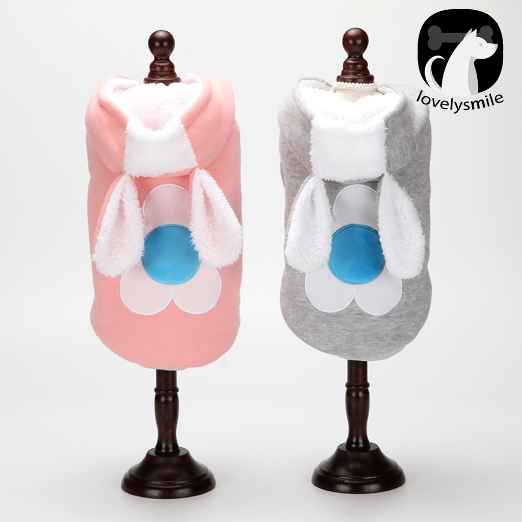 Áo Hoodie Tai Thỏ Dễ Thương Thời Trang Mùa Đông Cho Thú Cưng