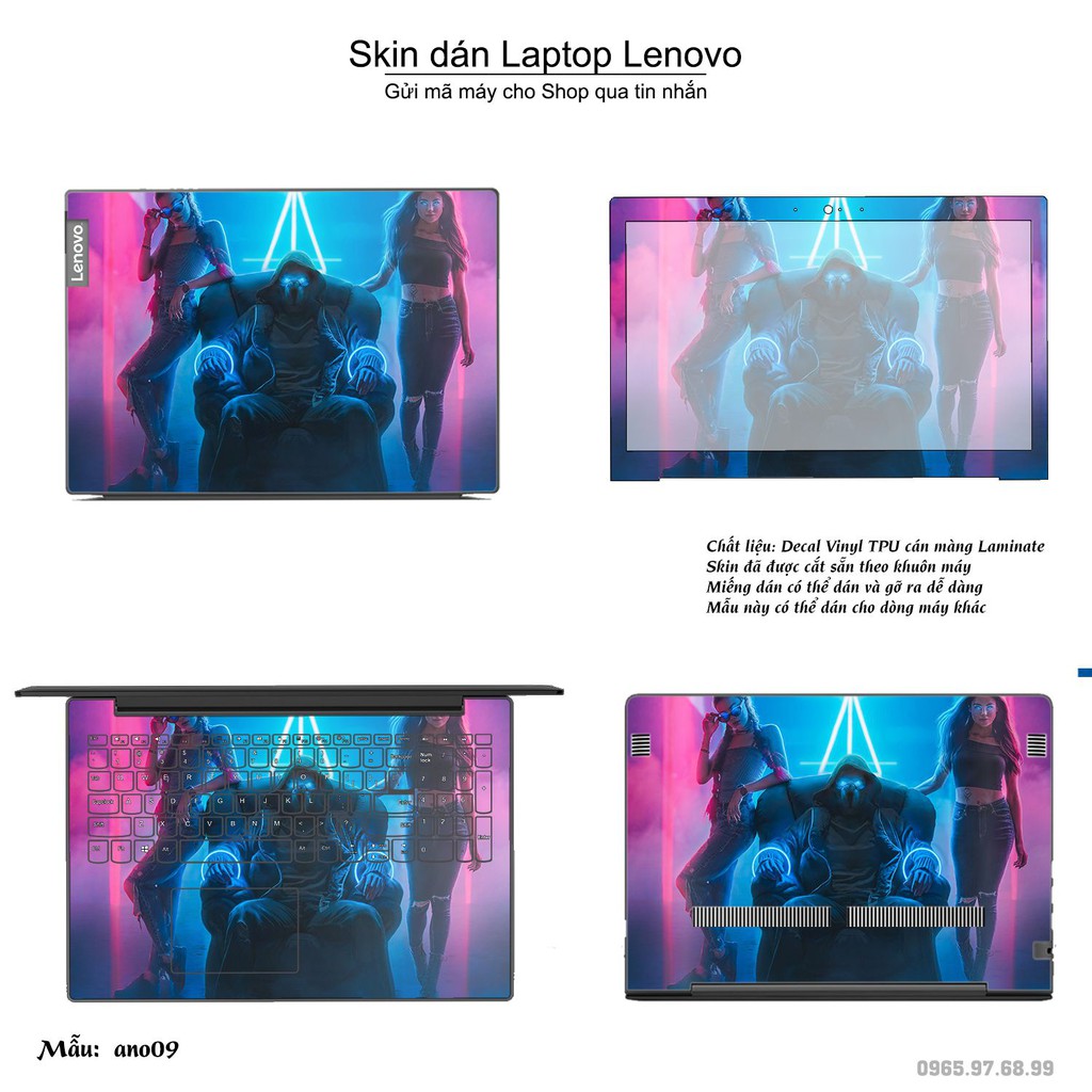 Skin dán Laptop Lenovo in hình Anonymous _nhiều mẫu 2 (inbox mã máy cho Shop)