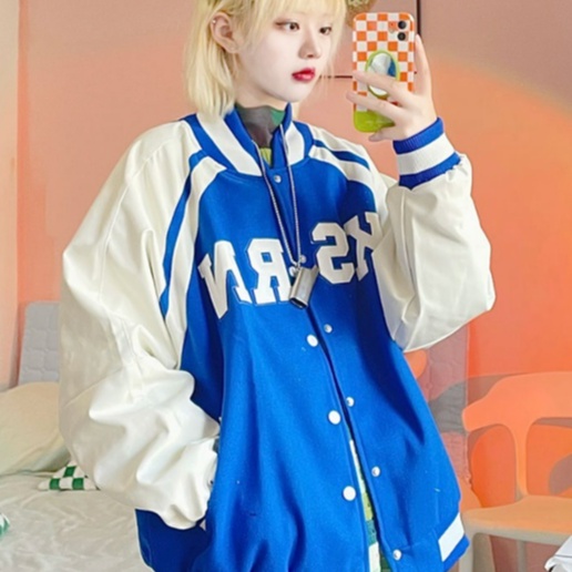 Áo Khoác Bóng Chày nam  ifashion cotton unisex  varsity jacket phong cách Hàn Quốc  áo khoác gió 2 lớp  from rộng áo bóng chày nữ