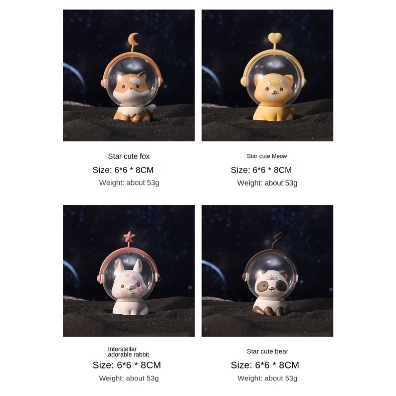 Mô Hình Phi Hành Gia Bằng Nhựa resin Thủ Công Dễ Thương Để Bàn Trang Trí