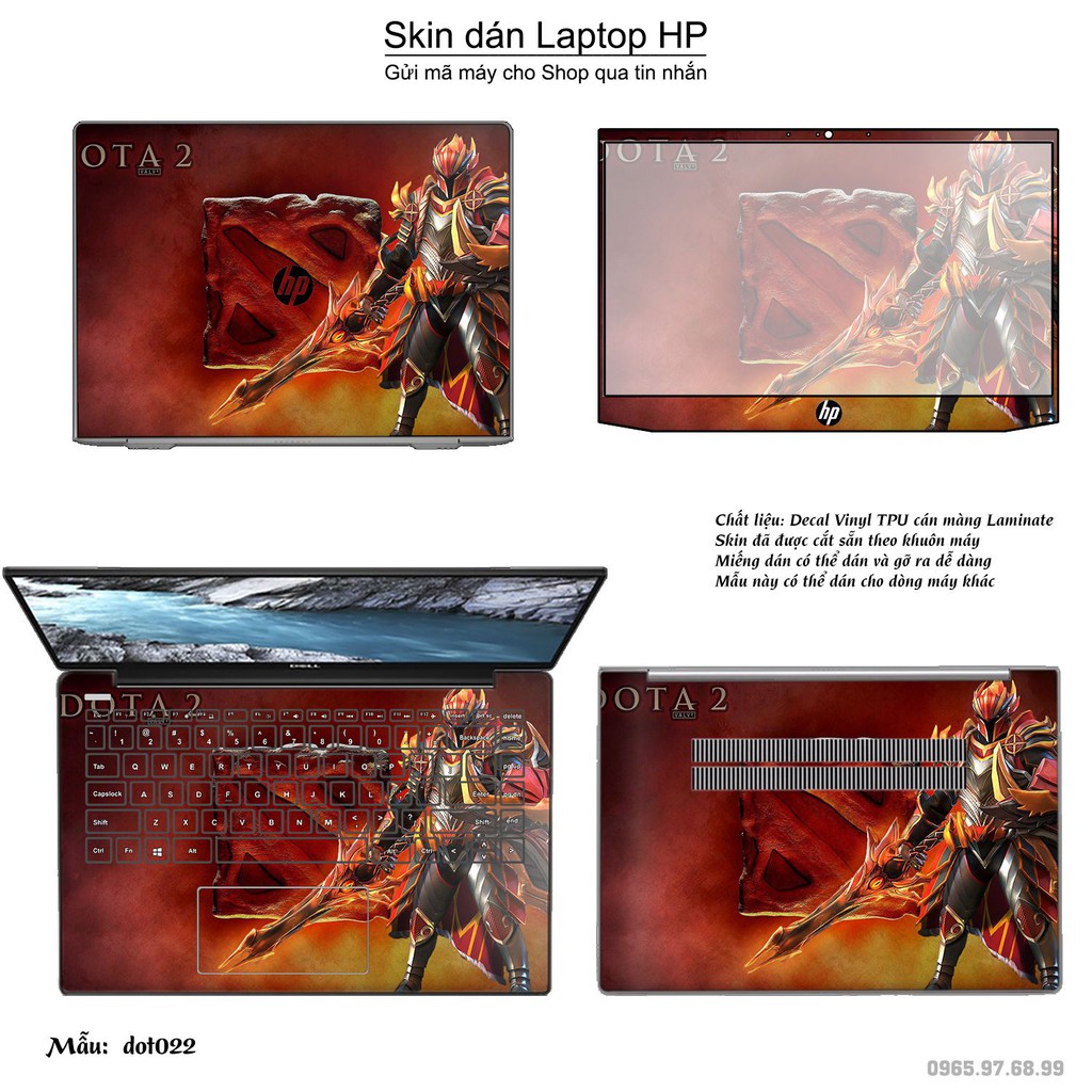 Skin dán Laptop HP in hình Dota 2 nhiều mẫu 4 (inbox mã máy cho Shop)