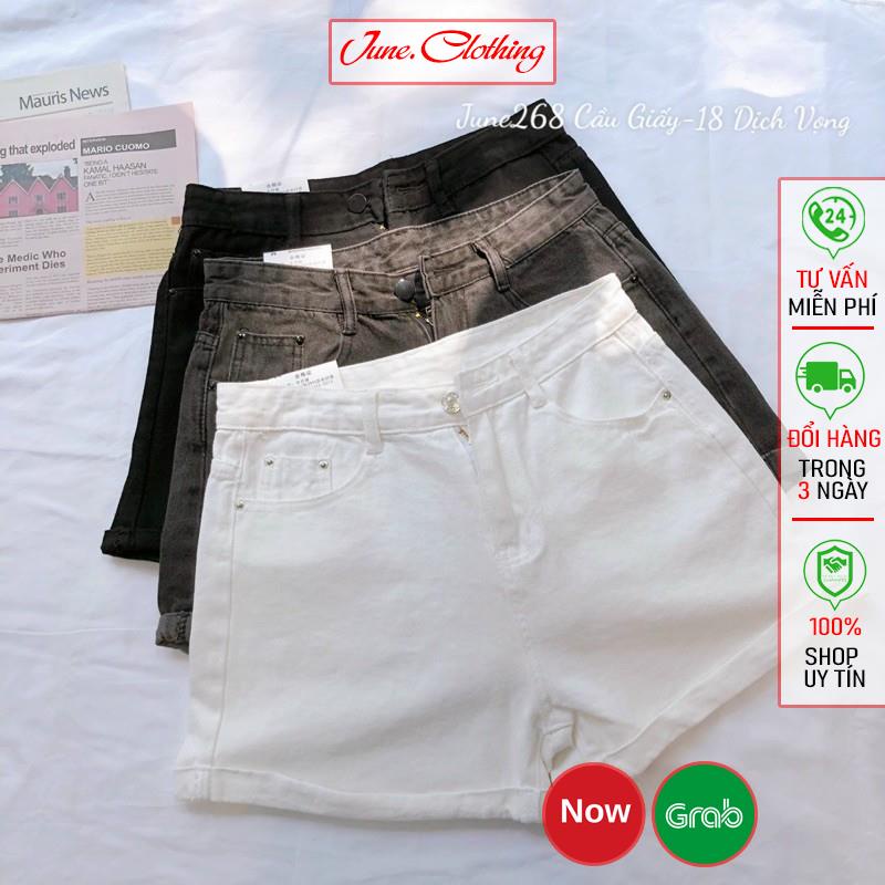 Quần Sooc Trắng Nữ Phong Cách Hàn Quốc Cạp Cao - Quần short Nữ Cạp Cao Trending mùa hè 2021 [SẴN HÀNG- FREESHIP]