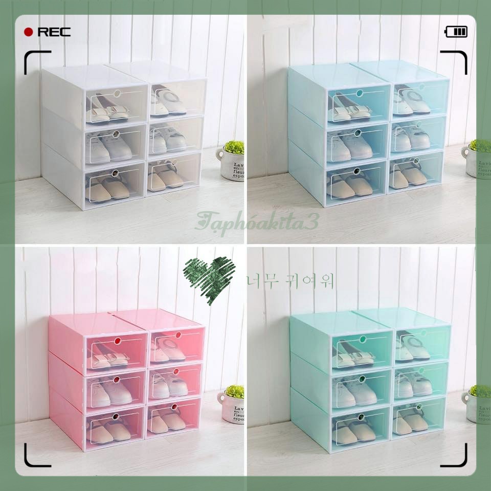 Hộp Đựng Giày Nắp Nhựa Cứng Trong Suốt 88190