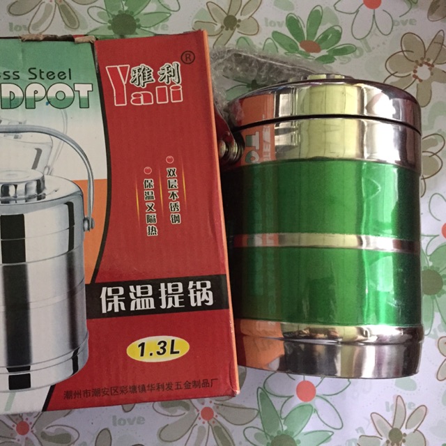 Cặp lồng cơm inox 3 tầng (loại dày)