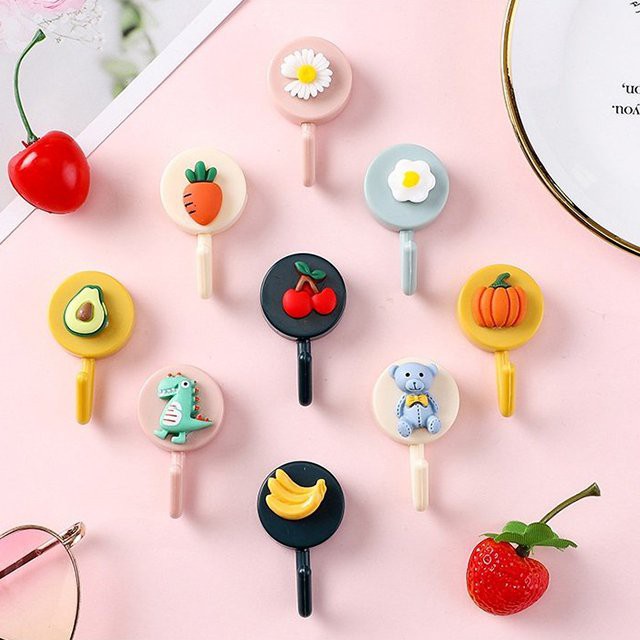 Móc Dán Tường Hoạt Hình Dễ Thương 3d, Móc Treo Đa Năng