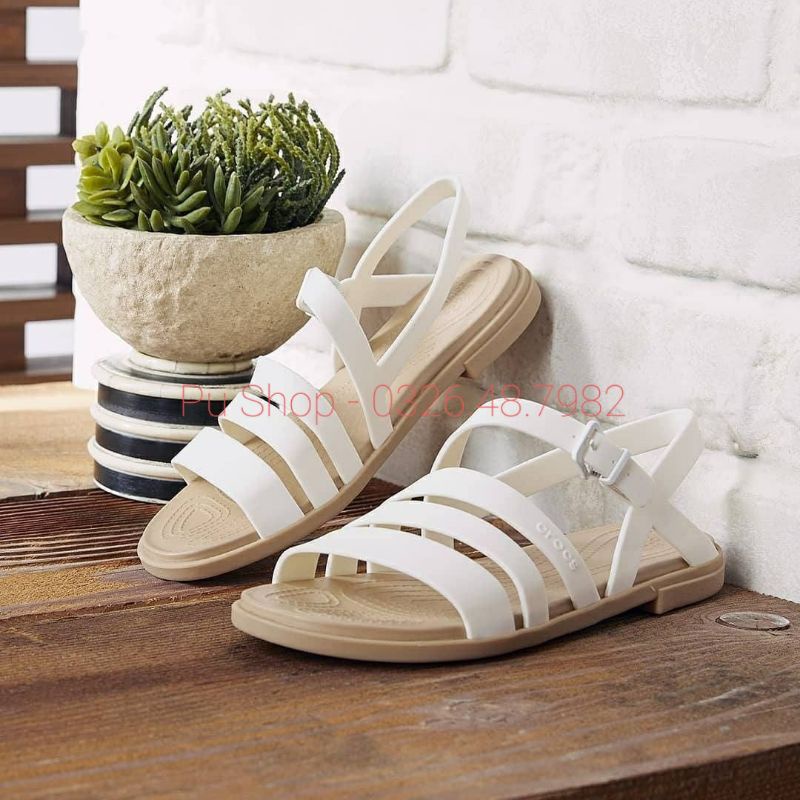 [Quảng Châu] Giày Sandal Nữ Thời Trang Đế Bằng - Xăng Đan Nữ Đế Bệt Cross Tulum