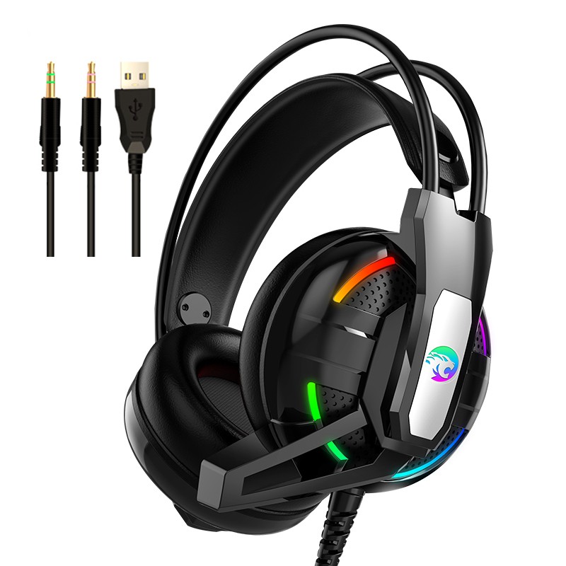 Tai Nghe Chụp Tai Có Dây Dùng Chơi Game Kèm Mic Và LED Cho Điện Thoại Di Động / Pc / Ps4