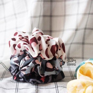 Ốc Sên Shop - Scrunchie da báo - Dây buộc tóc vải lụa