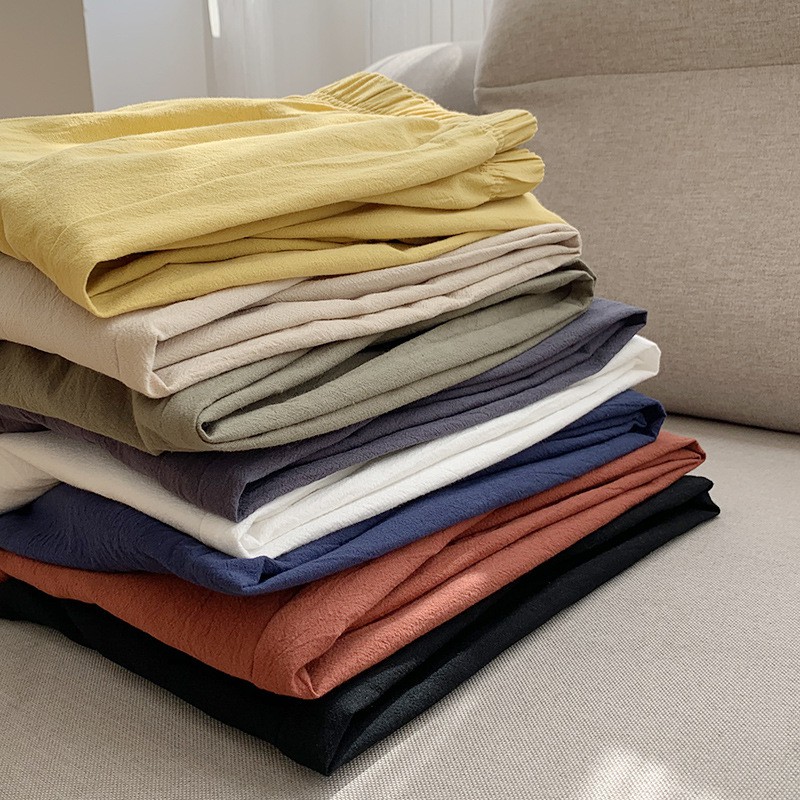 [ XINH TƯƠI HẾT NẤC ] Quần nữ kiểu dáng basic, Đũi xốp tự nhiên, Dầy dặn, Mềm mát - Style Hàn quốc - SIÊU HÓT
