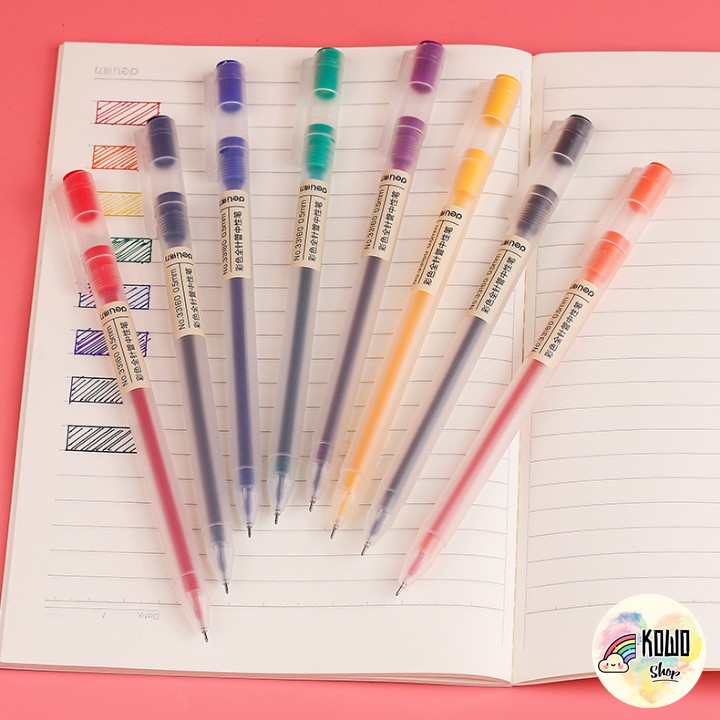 Bút Gel Nhiều Màu Sắc Ngòi 0.5mm Xinh Xắn Tiện Dụng Deli BN3 RB12