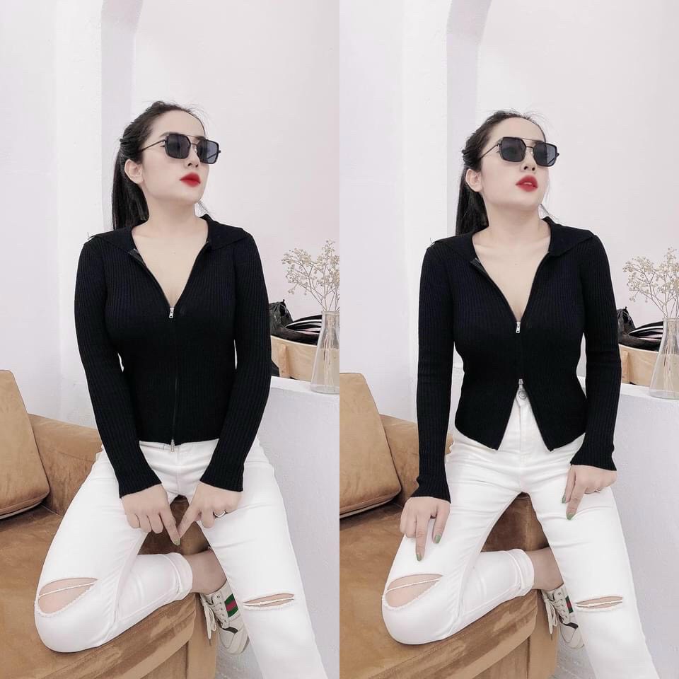 Áo Khoác Len Viền Khóa_Xưởng May Quang Anh