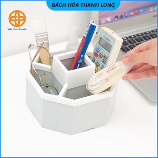 Khay tiện ích lục giác 5 ngăn để bàn nhựa Việt Nhật❤️FREESHIP❤️ Khay đựng đồ đa năng màu xinh xắn (1337)