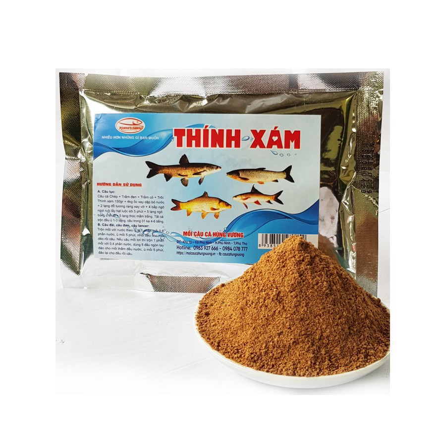 Thính xám 150gr dùng để dụ Câu cá Chép, câu cá trắm đen, câu cá trắm cỏ, câu cá trôi nhạy