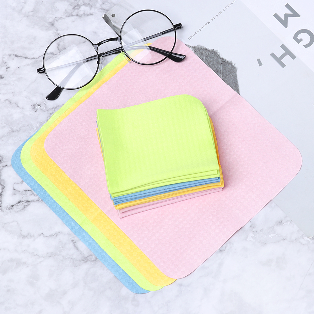 Bộ 1/2/4 Khăn Lau Mắt Kính/Ống Kính/Màn Hình iPhone iPad Đa Năng Vải Vi Sợi Dễ Giặt Chất Lượng Cao Màu Sắc Ngẫu Nhiên