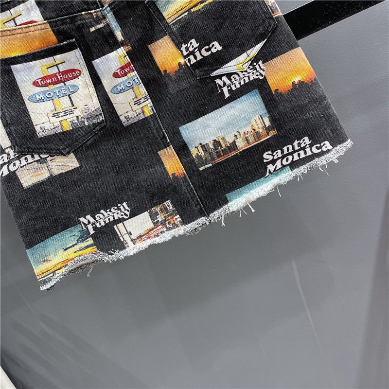 Chân váy jeans chữ A thời trang nữ tính