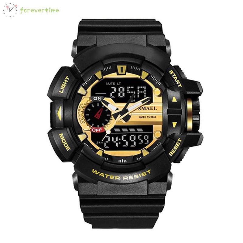 ☞ Phụ kiện trang sức☜ Sport Watch LED Digital Watches 50M Waterproof Multifunctional Wristwatch with Alarm Clock Date