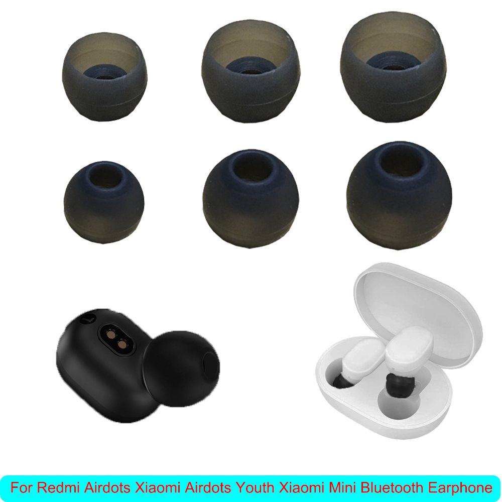 MYRONGVN Set 3 Cặp Nút Tai Nghe Bằng Silicon Mềm Chống Bụi Chống Thất Lạc Bảo Vệ Cho Redmi Airdots