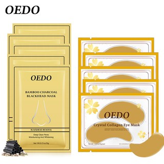 Set 5 mặt nạ mắt chống lão hóa chống quầng thâm chống bọng mắt và 5 mặt nạ lột mụn đầu đen thương hiệu OEDO