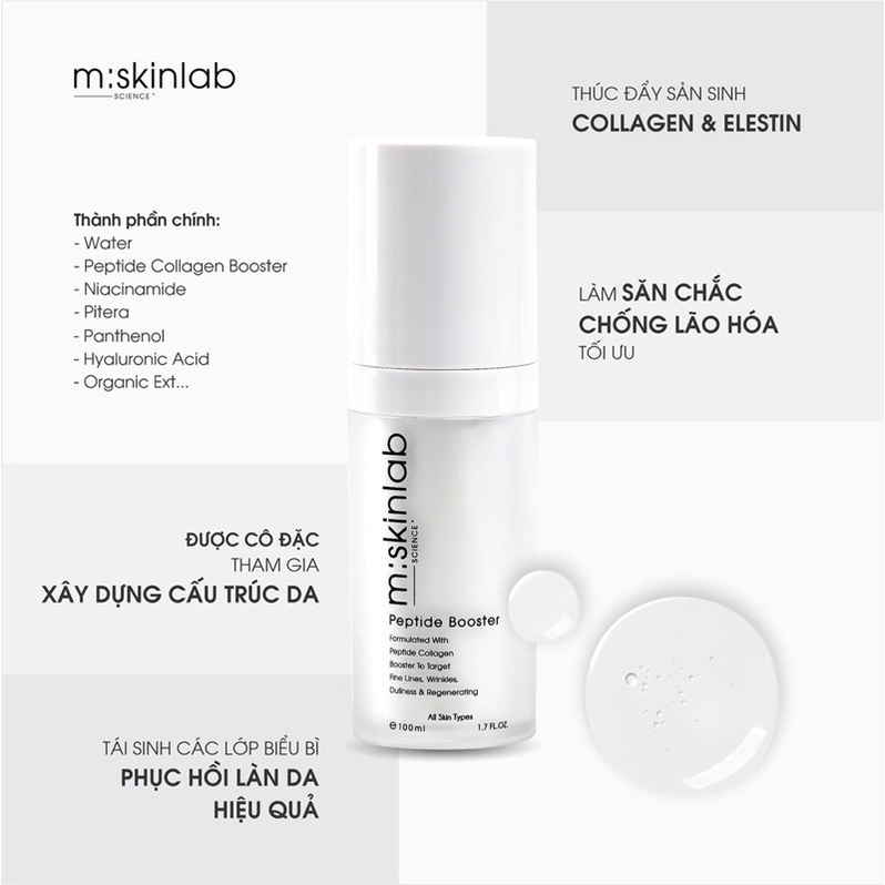 Peptide Booster _ Tinh chất phục hồi, làm sáng săn chắc và chống lão hoá