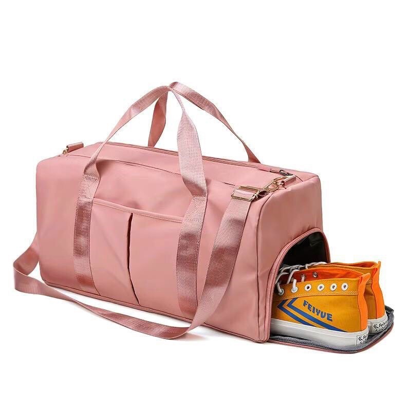 Túi du lịch cỡ lớn nam nữ gấp gọn kiểu dáng túi chống vải dù mềm chống nước có ngăn để giầy riêng biệt TDL450